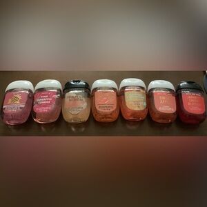 New, unused Bath & Body Works anti-bacterial hand gel 7-piece bundle